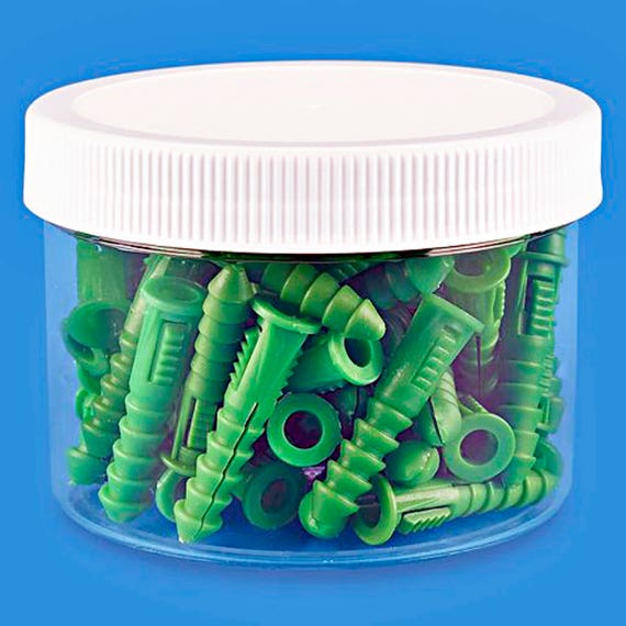 LOT of 5 SLIME CONTAINERS 1 2 4 6 8 Oz Clear Plastic Twisted Lid
