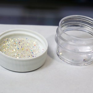 PREMIUM AB CRYSTALS Dust For Nail Crystal Pixie Dust Micro Zircon Nail Rhinestones 1250 Swarovski Crystals In Jar Small gift Idea For Her image 5