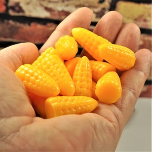 LIFELIKE SUGAR CORN, Halloween Craft Supply, Mini Corn Cabochons, Small ...
