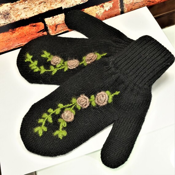 MERINO WOOL KNITTED Mittens, Unique Gift For Her - image 5