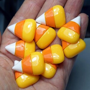 Candy Corn Flatback Cabochons – DIY Crafts, Scrapbooking, Dollhouse Miniatures