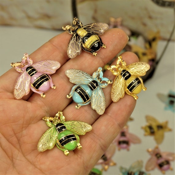Bumblebees Flatback Bees Charms Decoden Yellow Jackets Bee Cabochons (