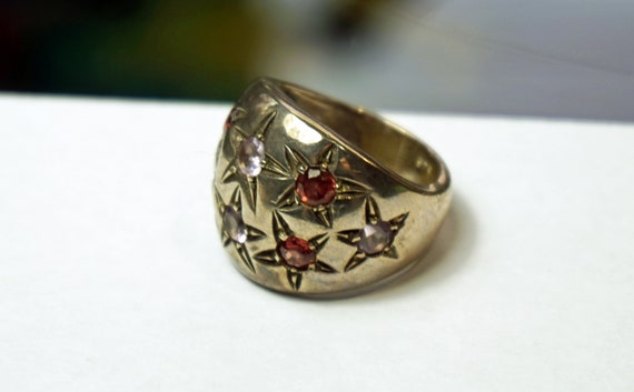 STERLING SILVER RING With Stars, Wide Band Ring, … - image 9