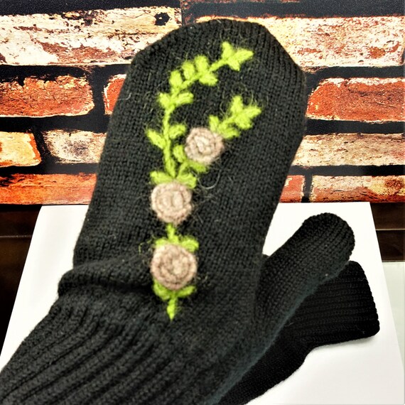 MERINO WOOL KNITTED Mittens, Unique Gift For Her - image 1