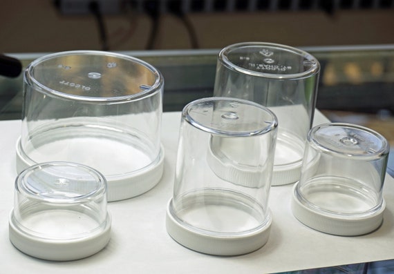 8 oz Clear Glass Candle Jars w/ Glass Flat Pressed Lids