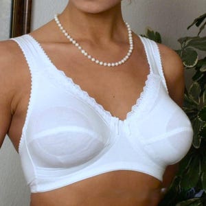COTTON NURSING BRA With Wide Straps - Super Comfortable Feeding Bra With Zippers, Made in Europe Lingerie, Stretch Cotton Bra, Gift for Her