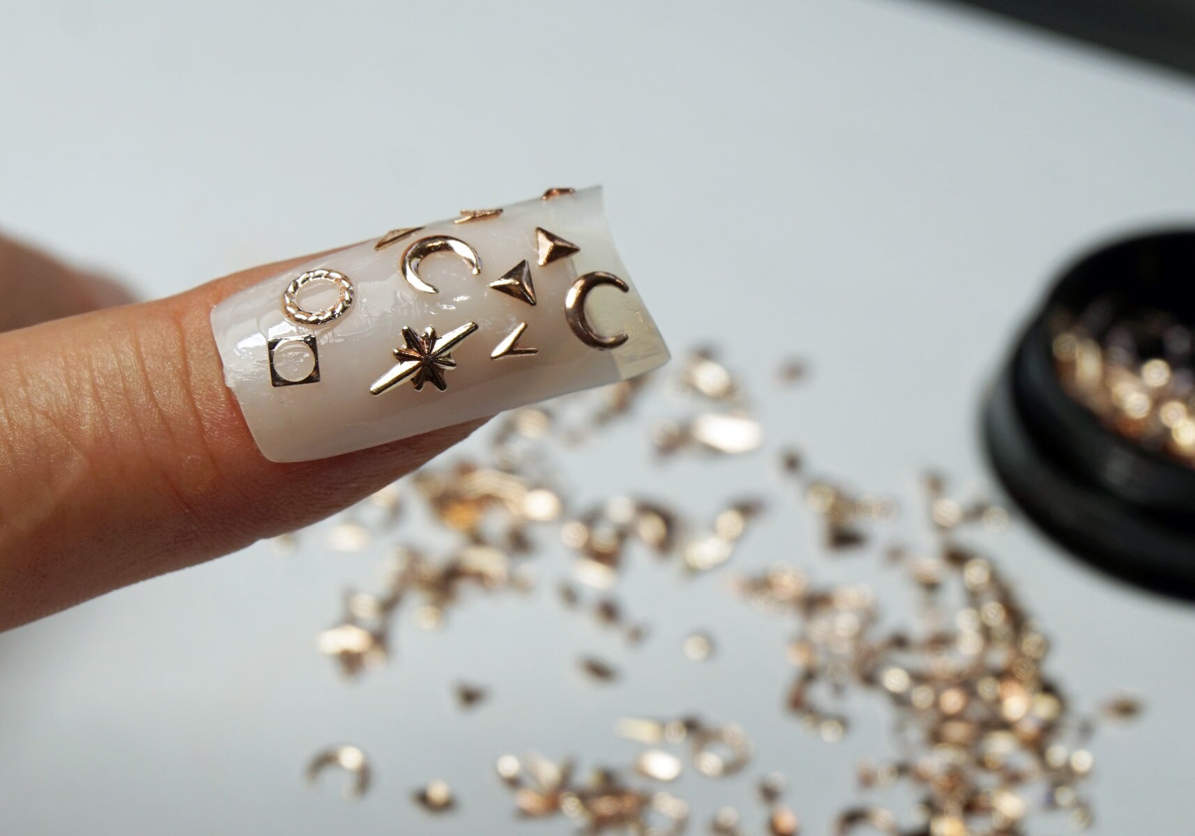 Rose GOLD METAL CHARMS For Nails Reusable Nail Charms 3D Nail Etsy