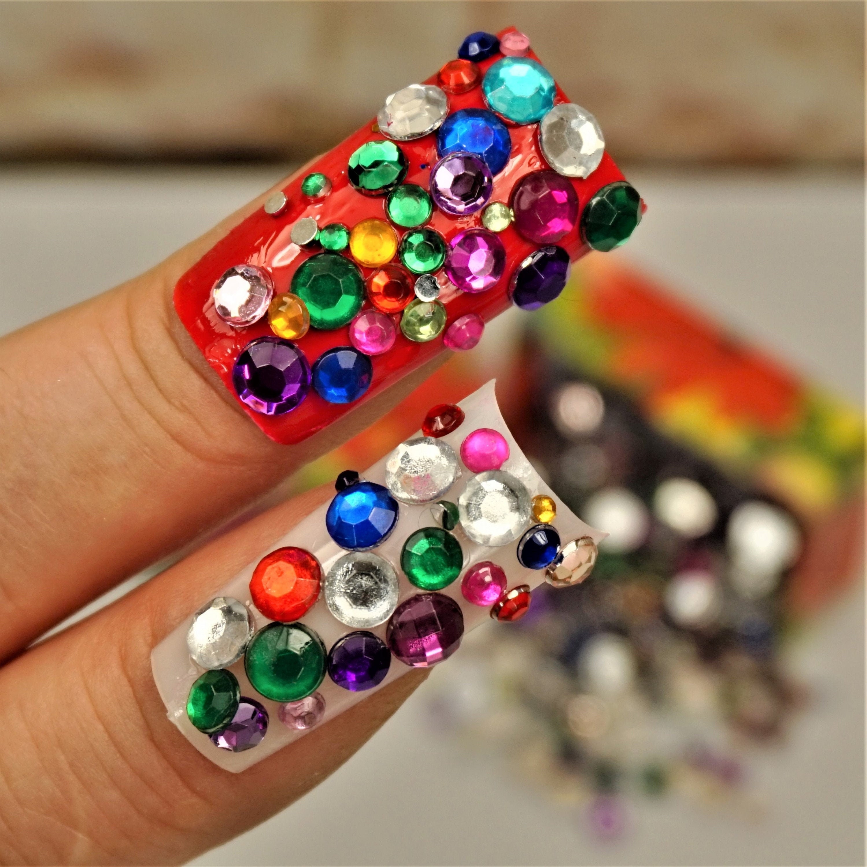 5pcs Heart Shaped Nail Art Charms With Iridescent Rhinestones Y2k Dopamine  Style 3d Colorful And Cute Heart Nail Charms With Colorful Flatback Nail  Gems For Nails Diy Decorations