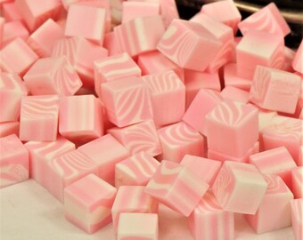 Marbled Pink Clay Sprinkles, Dollhouse Mini Cookies, 5mm Cubes