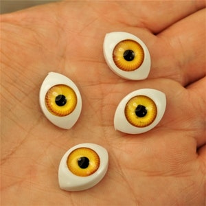 RESIN OVAL EYES For Doll Modeling, Halloween Craft, Diy Flat Back Cabochons, Dolls Eyeballs, 16 mm Plastic Eyes, Small Gift Idea For Kids