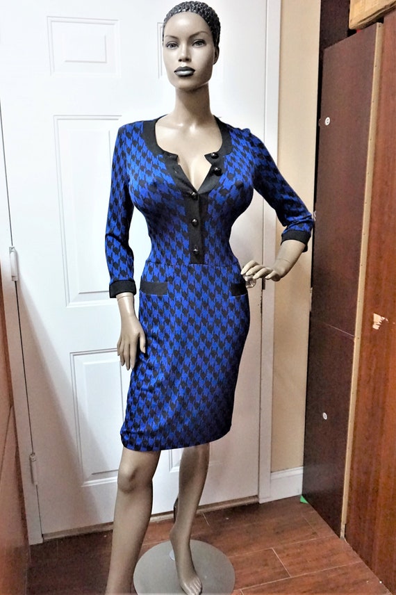 HOUNDSTOOTH DRESS, European clothing