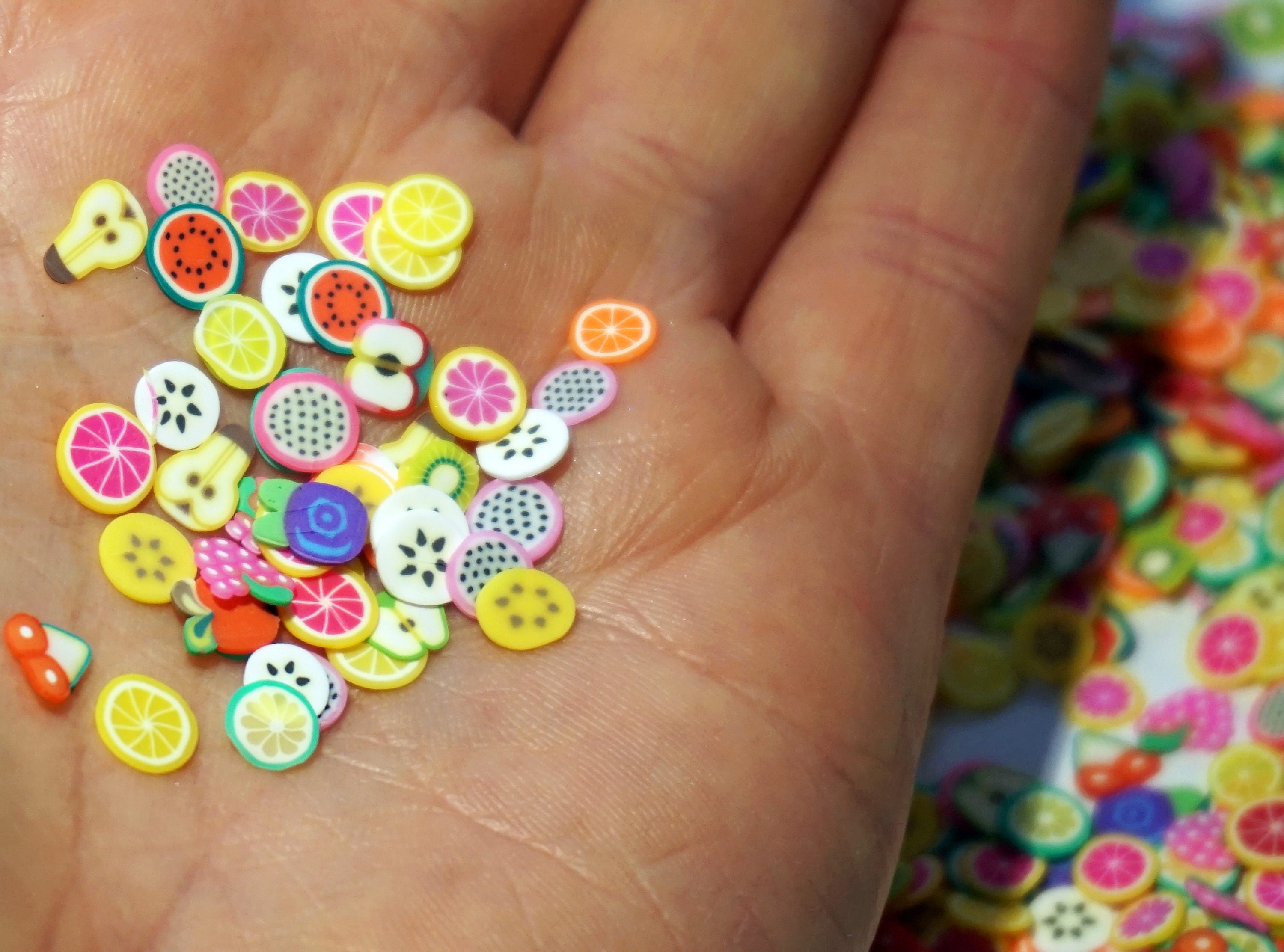 Mini Tranches De Fruits En Pâte Polymère FIMO - Pour Nail Art Et Déco - Neuf