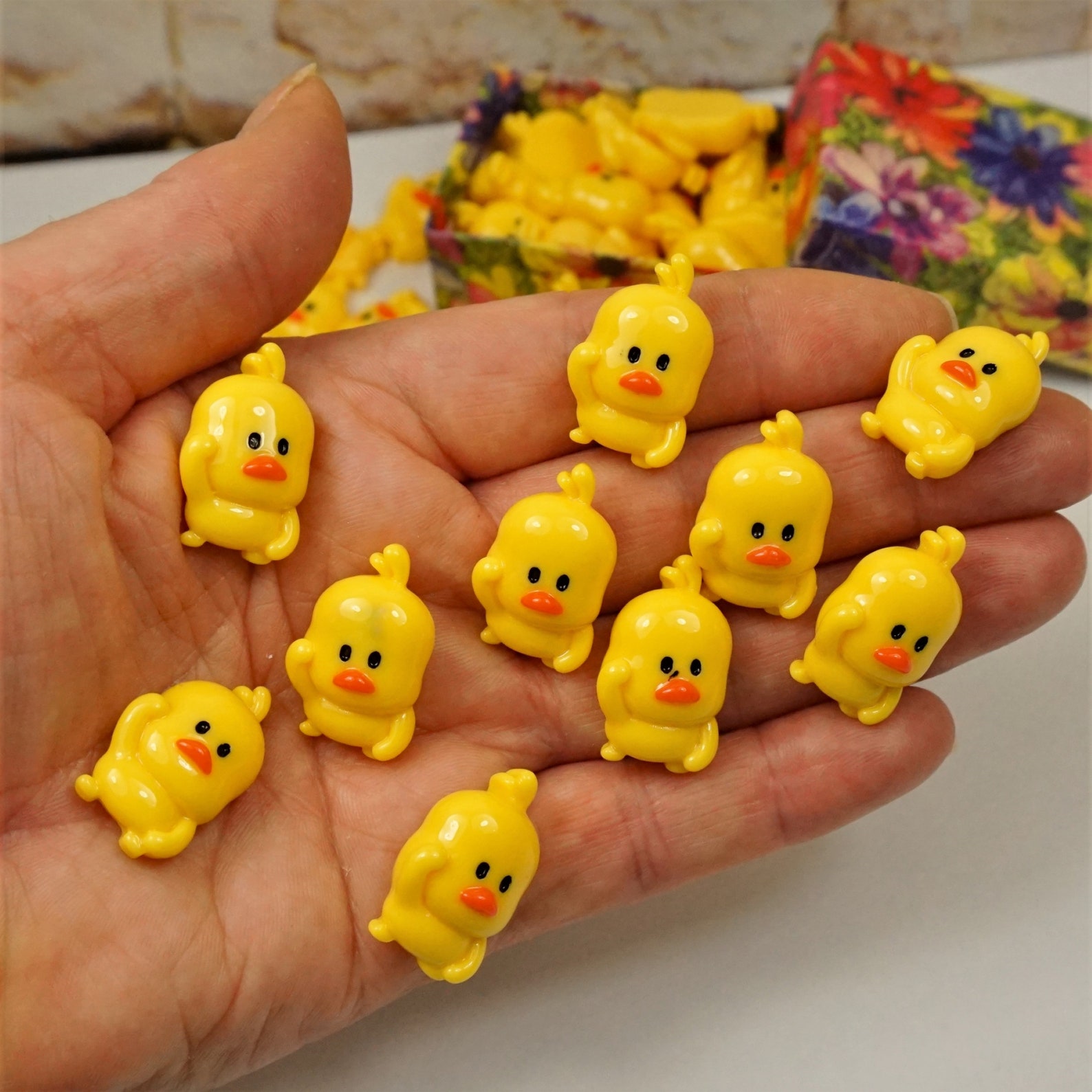 10 DIY BABY DUCKS in Gift Box Flat Back Cabochons Phone Case | Etsy