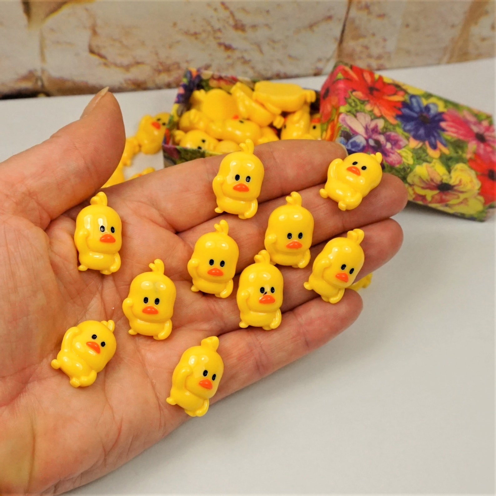 10 DIY BABY DUCKS in Gift Box Flat Back Cabochons Phone Case | Etsy