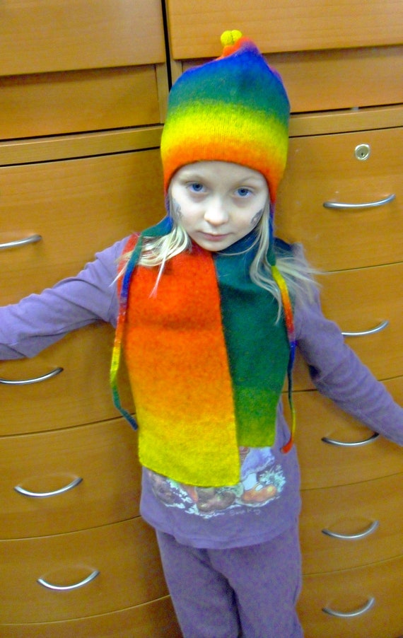 WINTER SET For KIDS, Knitted Wool Hat Scarf Set, … - image 3