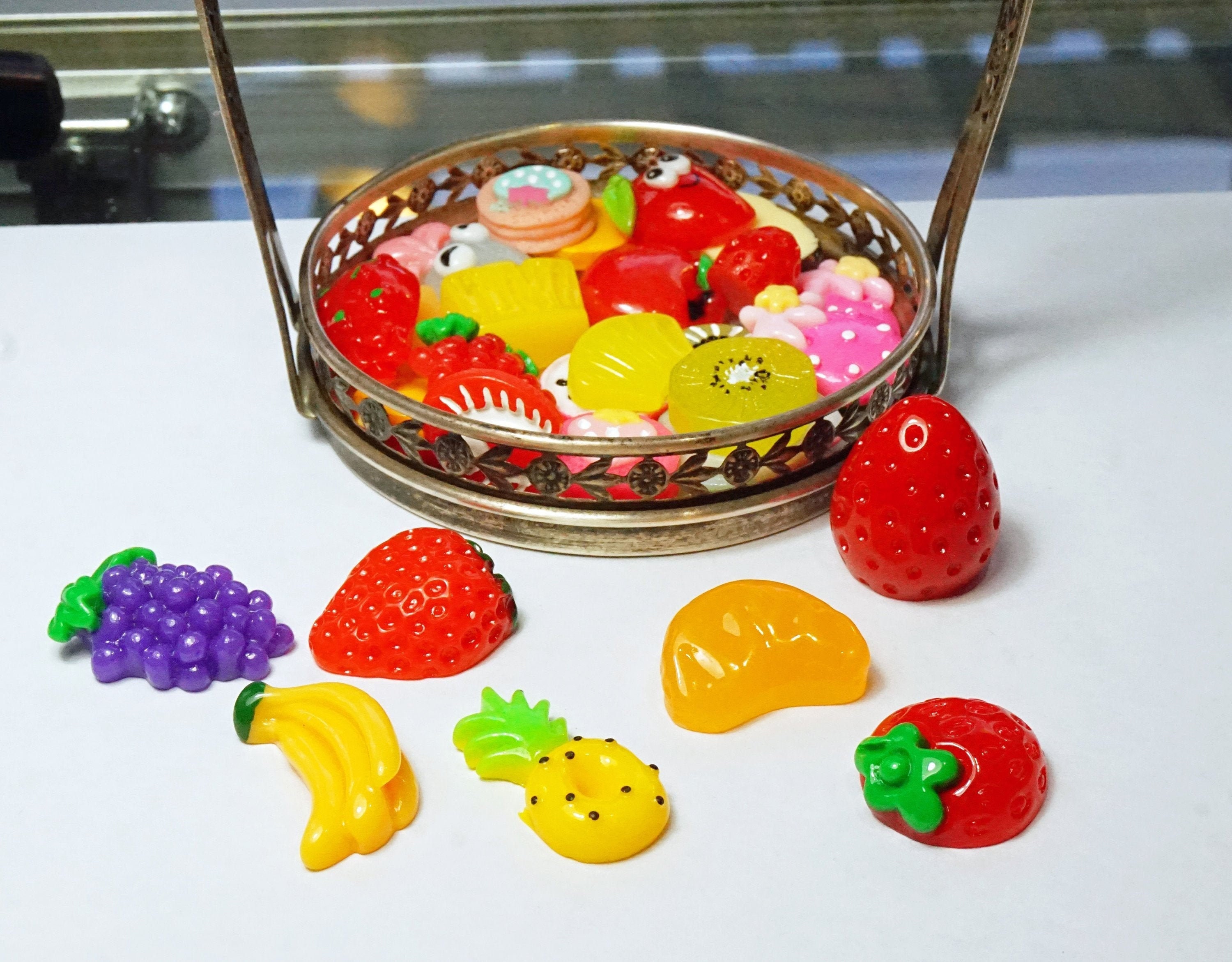 30 Mixed FRUITS FOR CRAFT In Gift Box Fruit Flatback Cabochons Etsy