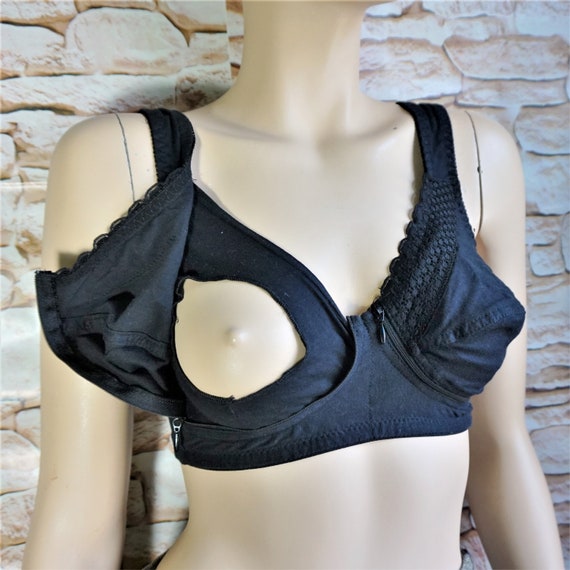 COTTON NURSING BRA With Wide Straps, Super Comfortable Feeding Bra With  Zippers, Made in Europe Lingerie, Stretch Cotton Bra, Gift for Her 