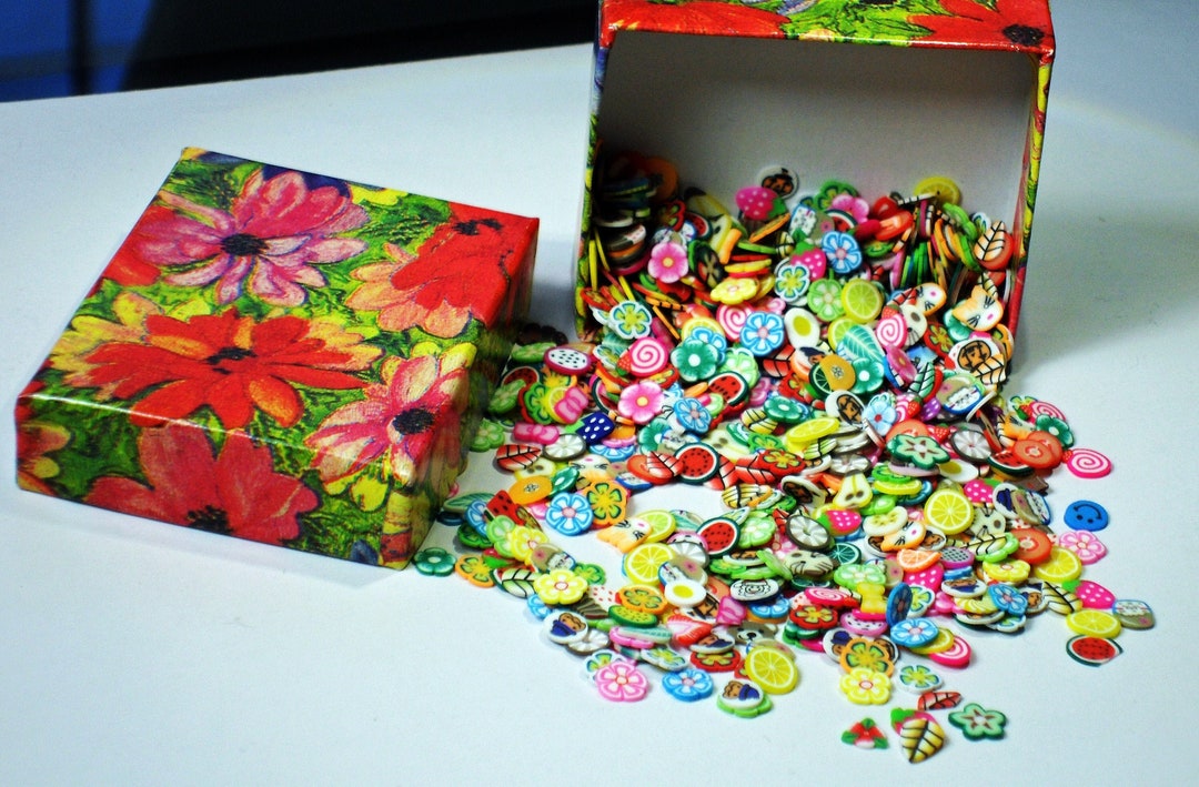 MIXED FIMO SLICES for Craft, Polymer Clay Fruits, Slime Fimo Beads ...