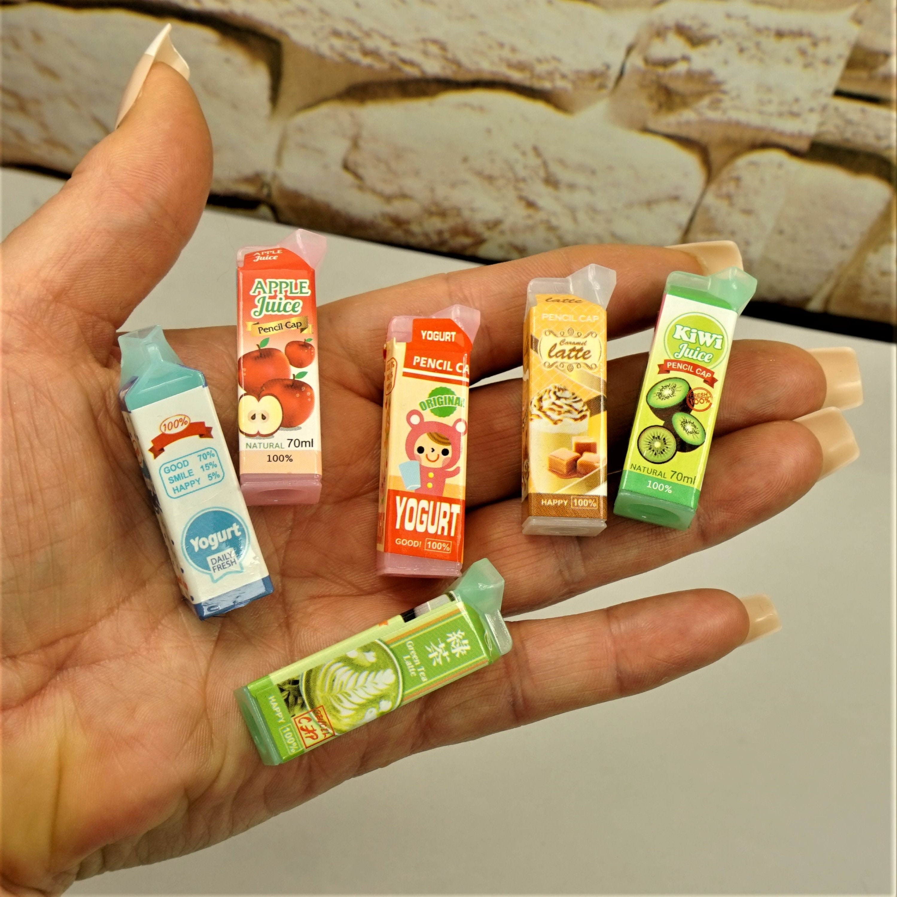 RESIN Mini JUICE BOXES Milk Yogurt Boxes Dollhouse Food Etsy