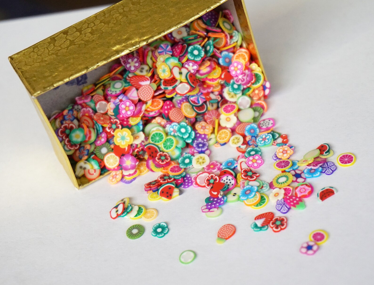 FRUITS FLOWERS Mixed FIMO Slices 1000 Pcs in Gift Box Fruits - Etsy