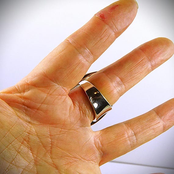 Massive Amber Ring - 925 Silver Adjustable Band -… - image 17