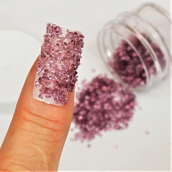 Light Amethyst PREMIUM CRYSTALS, Non Hotfix Nail Crystals, Micro Zircon  Rhinestones, Nail Charms 1000 Crystals Jar, Small Gift Ideas for Her 