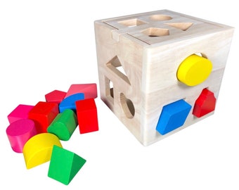 Shape sorter toy, shape sorter, shape sorter Montessori, shape sorter wood, shape sorter puzzle, shape sorter box, sorter box Montessori