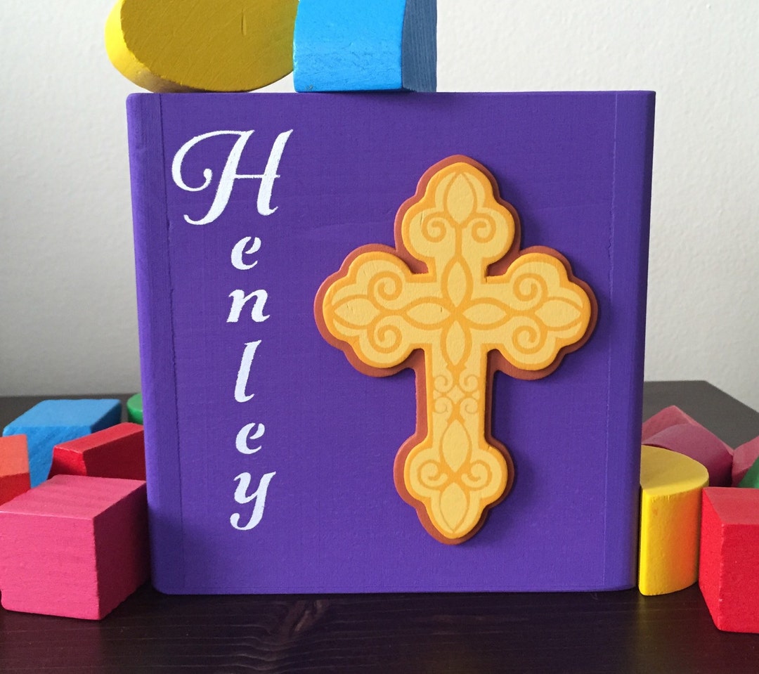 Baby Baptism Gift Baby Christening Gift Cross Personalized Baptism Memory Christening Gift