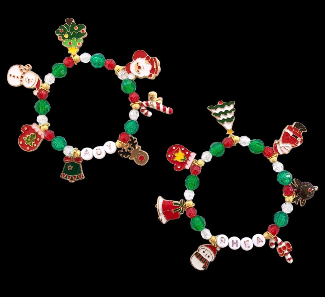 Christmas Charm Bracelet, Christmas Charm Bracelet for Kids
