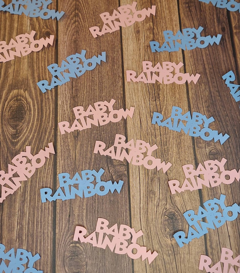 Baby Name Confetti / Gender Reveal Confetti / Baby Shower / Gender Reveal Idea / Set of 50 image 2