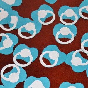 Blue Pacifier Confetti / Baby Shower Decor / Table Scatter / Gender ...