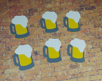 Beer Mug Confetti - Set of 50 - Cheers - 21st Birthday - Cheers to 40 Years - Beer Stein - Table Scatter- Party Decor-Here for the Beer