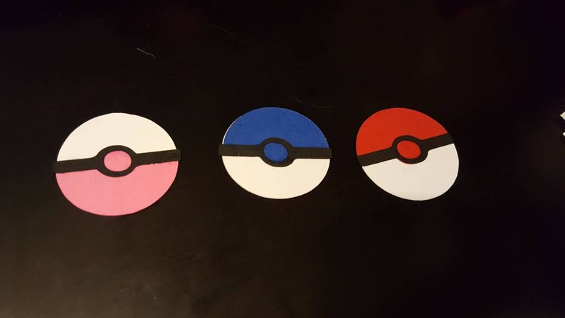 Customizable Pokeball Confetti-Pokemon-Set of 50-Gotta Catch 'Em All image 3