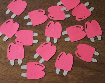 Cherry Popsicle Confetti- Set of 50-Fun In The Sun-Summer Party-Popsicles