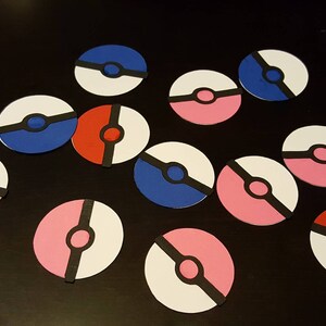 Customizable Pokeball Confetti-Pokemon-Set of 50-Gotta Catch 'Em All image 2