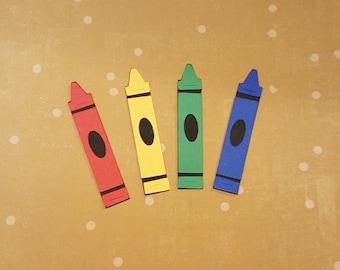 Customizable Crayon Confetti- Set of 60- Crayon Birthday Party-Crayons- Crayon Party-Coloring- Back to School Confetti- Table Scatter