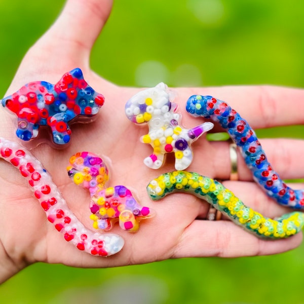 6 mini bead picking silicone pads, anxiety relief, skin picking fidget, stress relief, adult fidget, mini pocket/desk