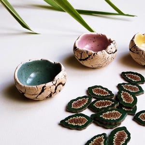 Cascadia board game | Handmade ceramic bowls for pinecone tokens | Tactile, eco-friendly, unique & limited edition | Set - 4x |READY TO SHIP