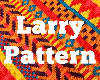 Larry Pattern for Punch Card Knitting or DAK - Machine Knitting Pattern - PDF Download