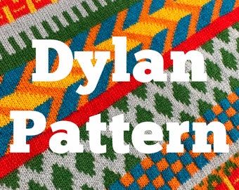 Dylan Pattern for Punch Card Knitting or DAK - Machine Knitting Pattern - PDF Download