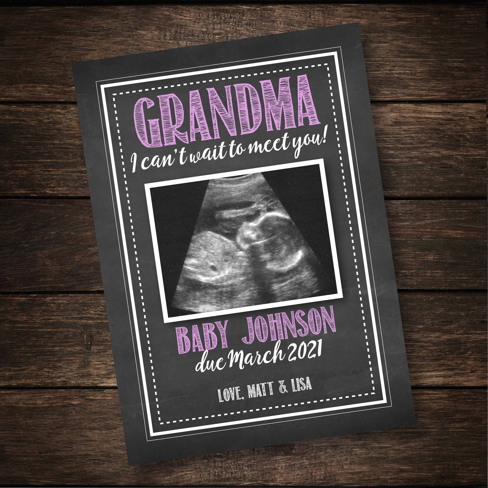 Pregnancy Announcement Grandma Card Great Grandmother Etsy