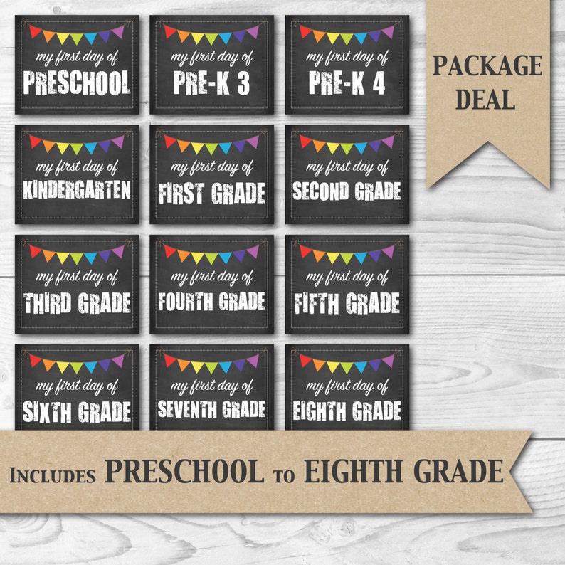 Initial Working day of Faculty Printable Chalkboard Signs or symptoms - Contains Preschool toward 8th Quality Printable Picture Props Package deal Offer photograph relating to Free Printable Chalkboard Signs called To start with Working day of University Printable Chalkboard Indicators - Contains Preschool in the direction of 8th Quality Printable Image Props Offer Package