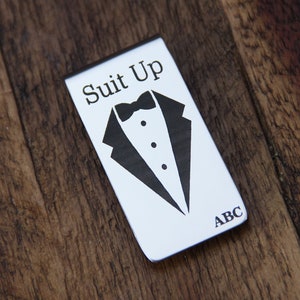 Clip para billetes personalizado - Clip para billetes grabado - Clip para billetes personalizado - Regalos personalizados para hombres, regalo personalizado para esposos, regalo para padrinos de boda