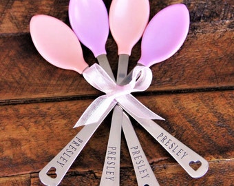 Engraved Baby Gift - Engraved Baby Girl Gift - Engraved Baby Spoons - Personalized Baby Spoons - Personalized Baby Girl Gift - Baby shower