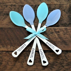 Personalized Baby Girl Spoons Personalized Baby Gifts for Girls Baby Girl Gift Personalized Baby Spoons Baby Girl Set of 2 or 4 image 8