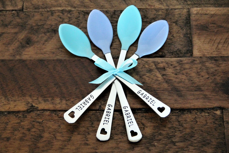 Personalized Baby Girl Spoons Personalized Baby Gifts for Girls Baby Girl Gift Personalized Baby Spoons Baby Girl Set of 2 or 4 image 8