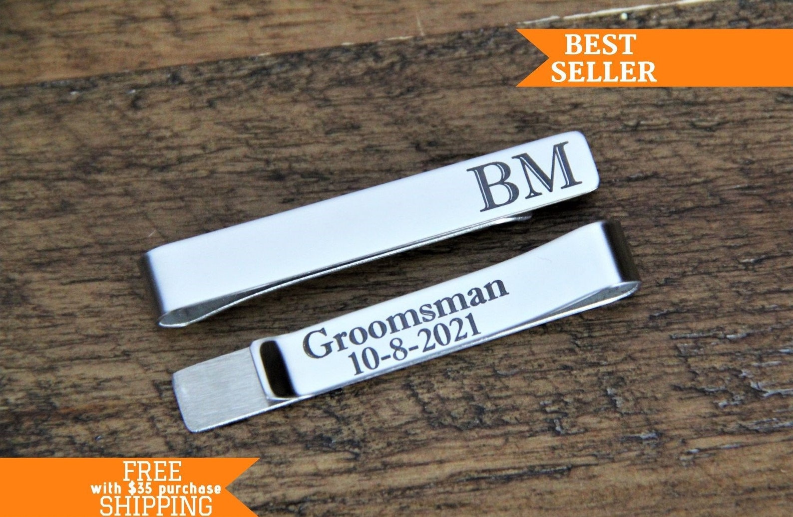 Tie Clips Personalized Groomsmen Gifts Personalized Groomsmen Etsy