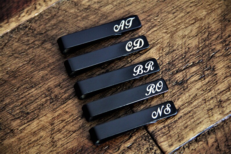 Tie Clips Personalized Groomsmen Gifts Personalized Groomsmen Etsy