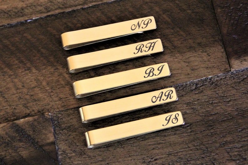 Tie Clips Personalized Groomsmen Gifts Personalized Groomsmen Etsy