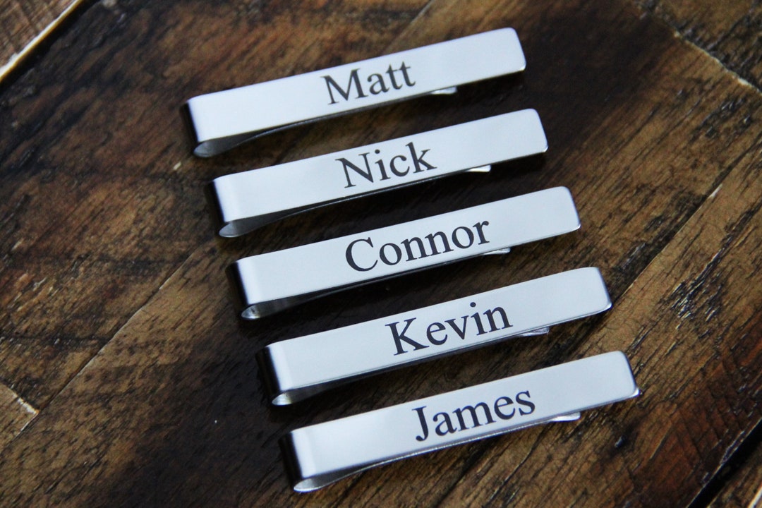 Tie Clips Personalized Groomsmen Gifts Personalized Groomsmen Etsy